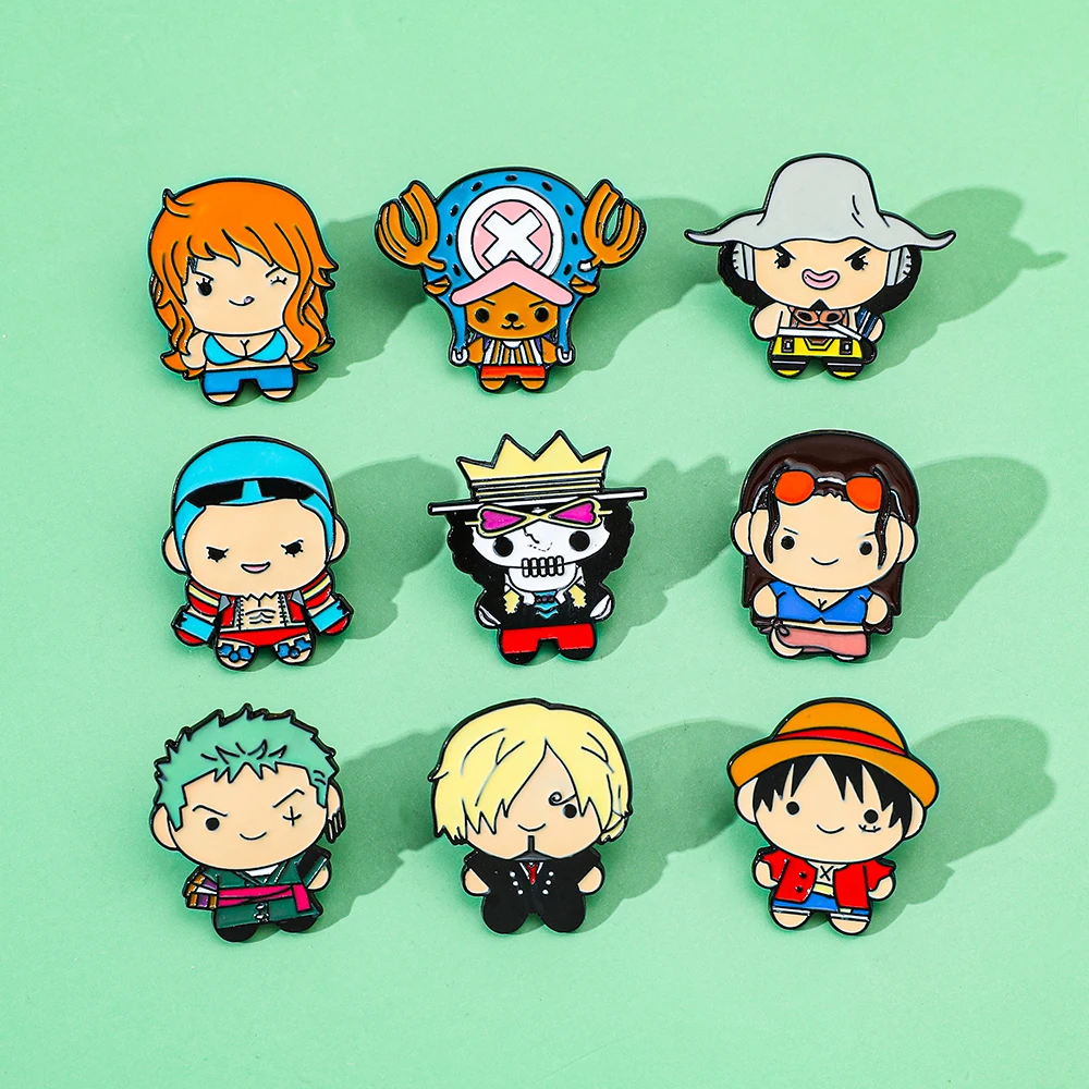 9 Pcs Creative Cartoon Brooch  - Anime Cosplay One Piece recensie en prijs