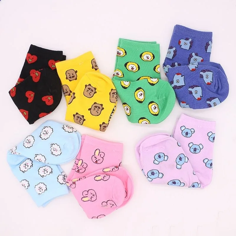Kawaii BT21 Cartoon Socks Cute - Cosplay Korean Anime recensie en prijs
