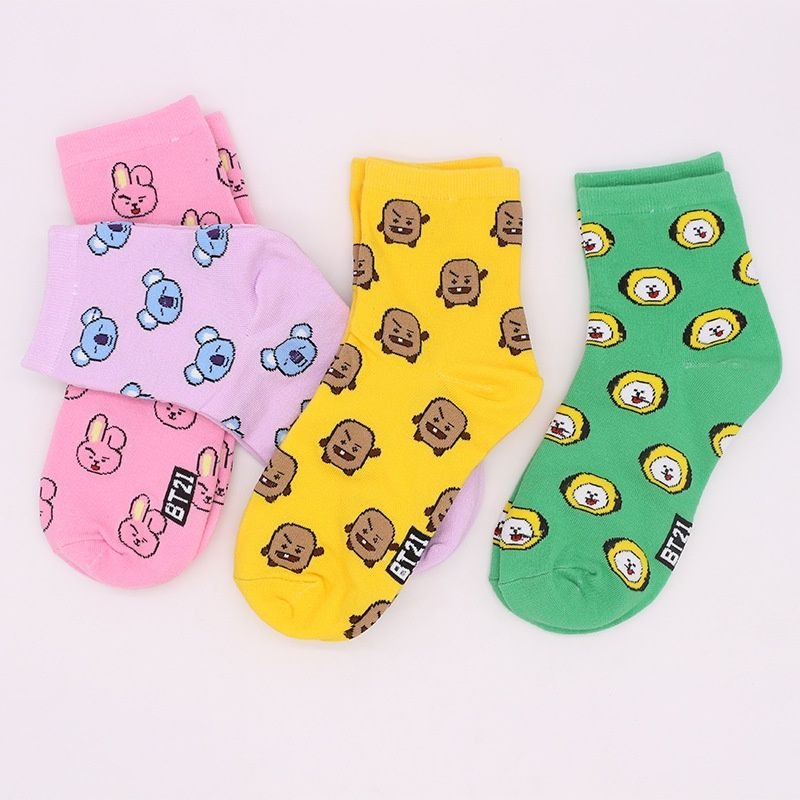 Kawaii BT21 Cartoon Socks Cute - Cosplay Korean Anime recensie en prijs