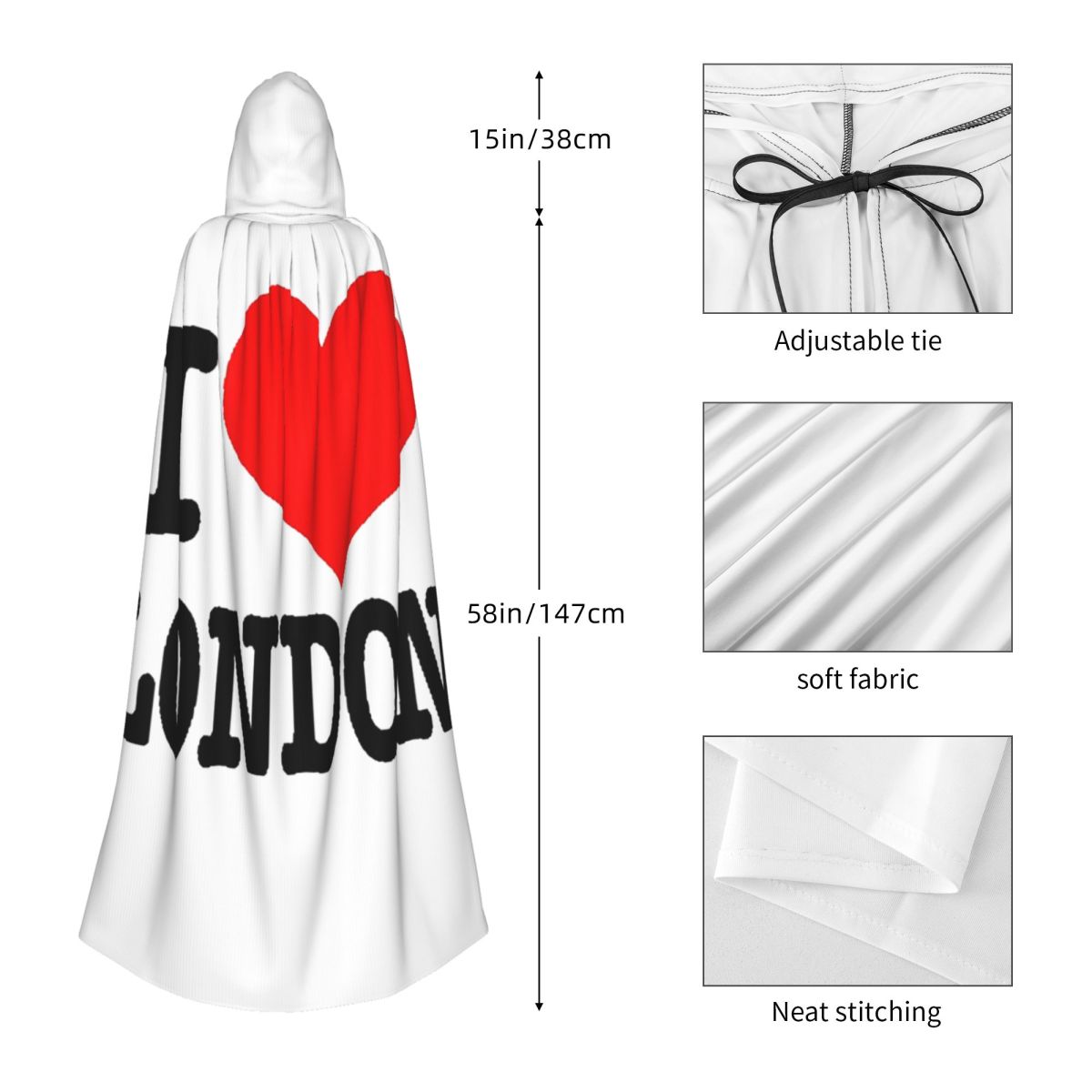 London UK England Long Hooded  - Anime Cosplay London recensie en prijs