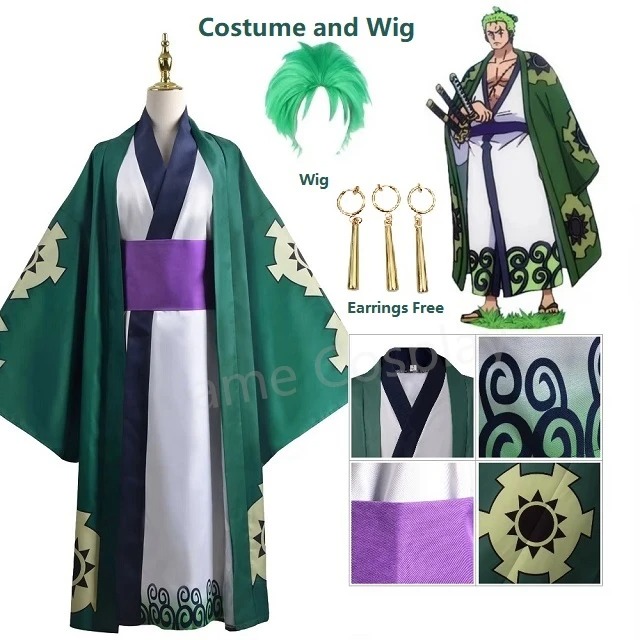 Green Roronoa Zoro Kimono Cosp - Anime Cosplay One Piece recensie en prijs