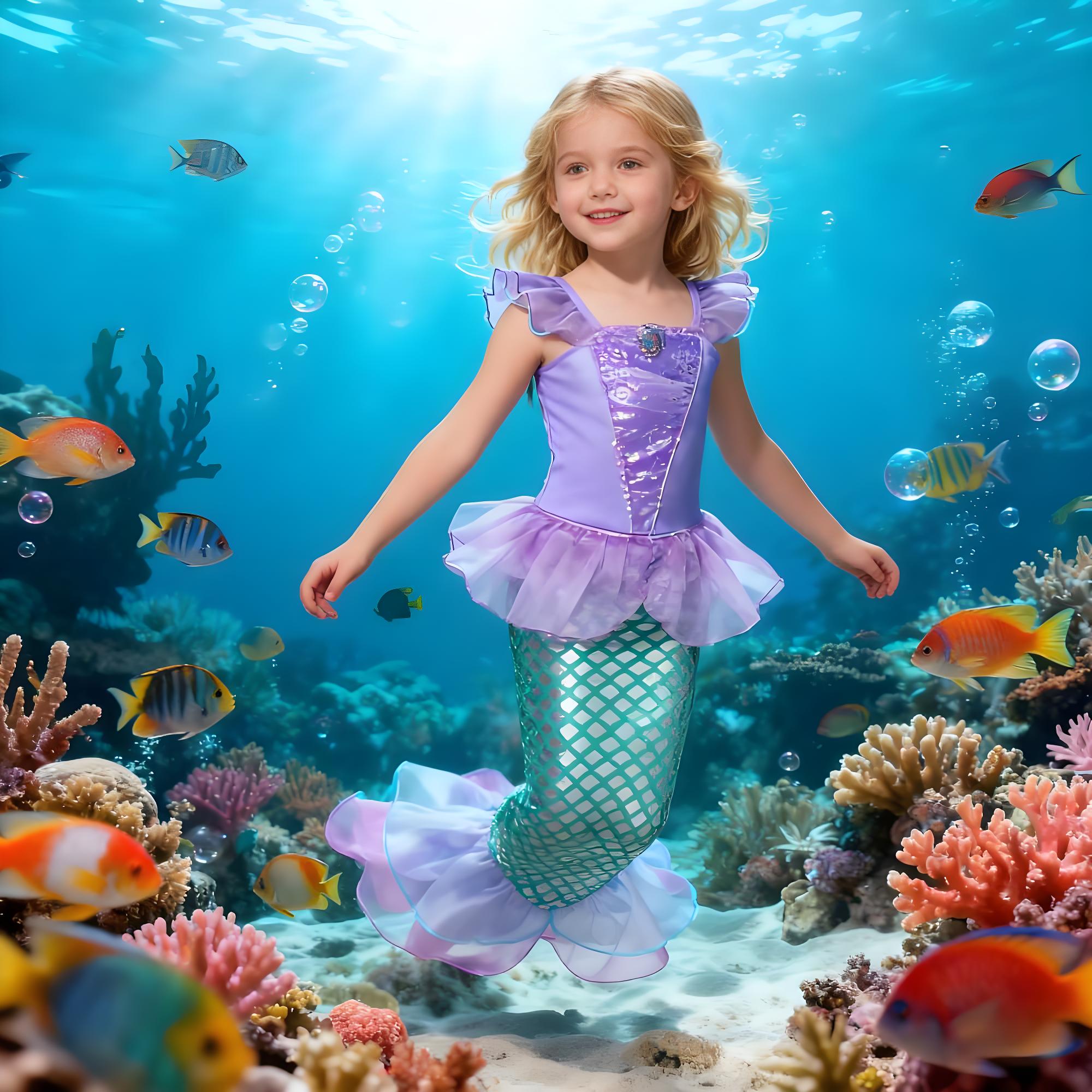Summer Mermaid Birthday Party  - Anime Cosplay Little Girl recensie en prijs