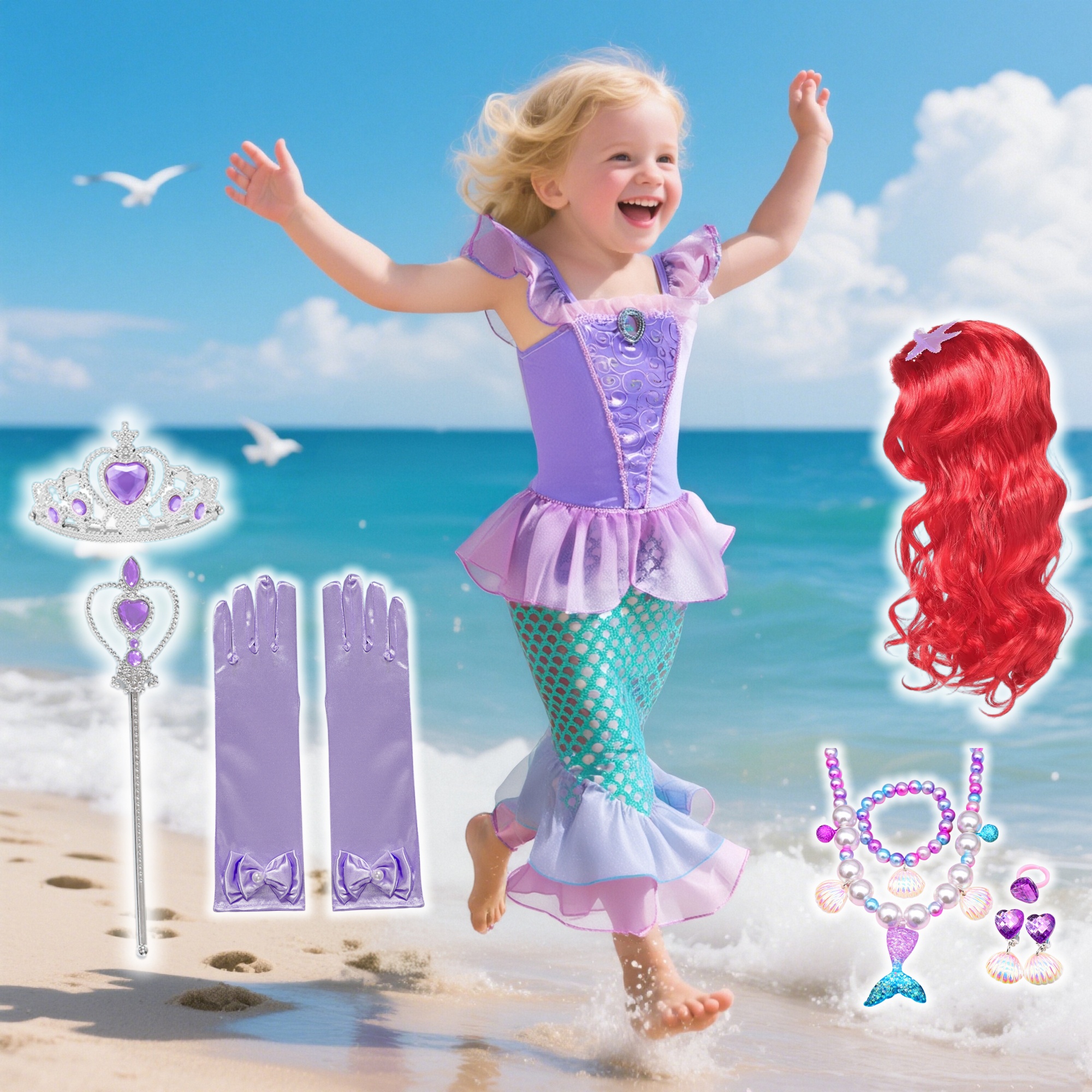 Summer Mermaid Birthday Party  - Anime Cosplay Little Girl recensie en prijs